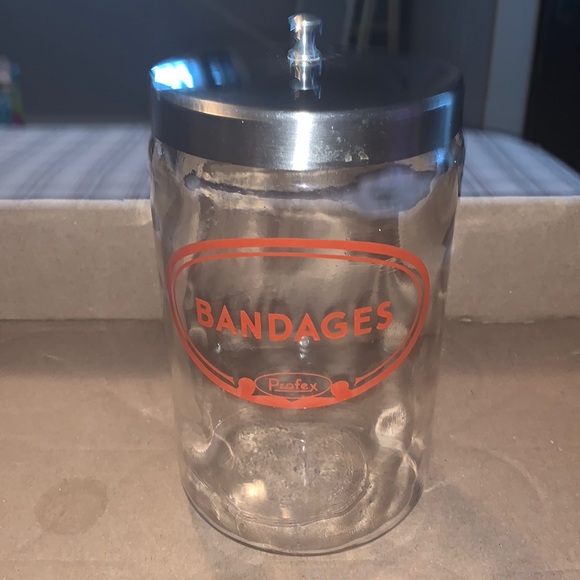 Vintage, Dr. Office Glass Bandages Container, Profex, Excellent Condition - Picture 2 of 4